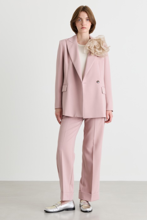 Straight-fit bi-stretch trousers - Intrend