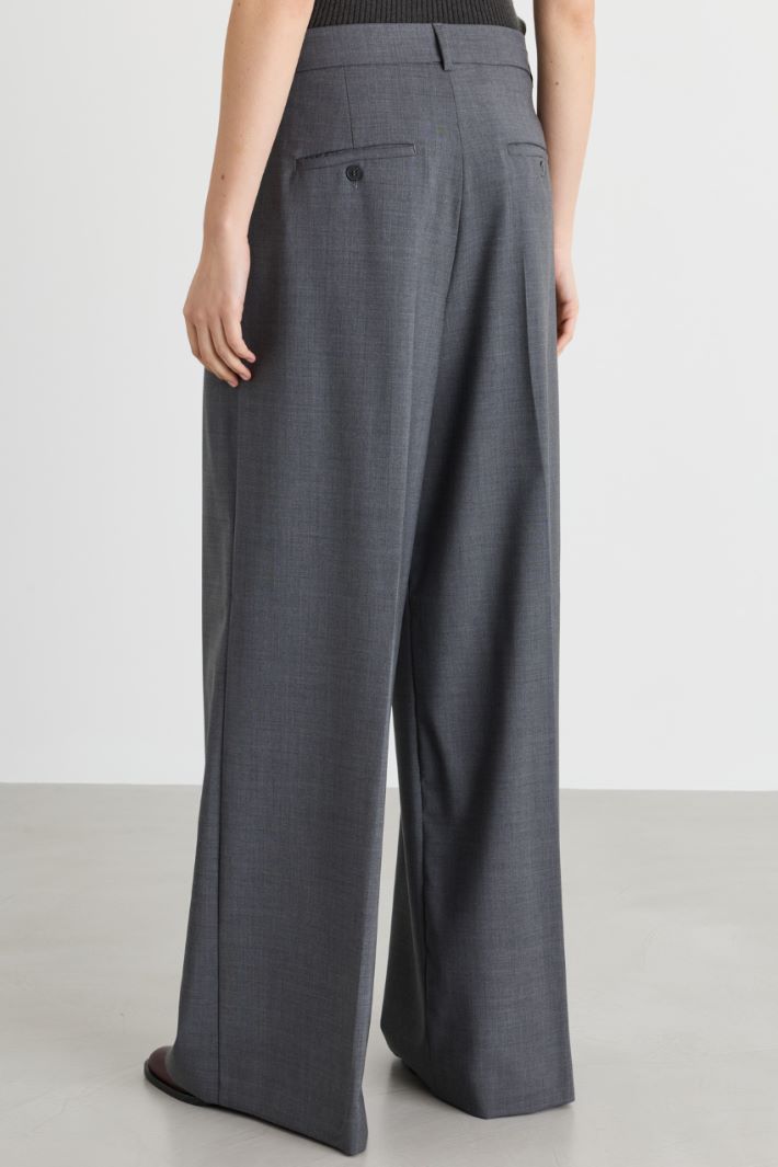 Pantalon ample à pinces - GRIS - Intrend - 4