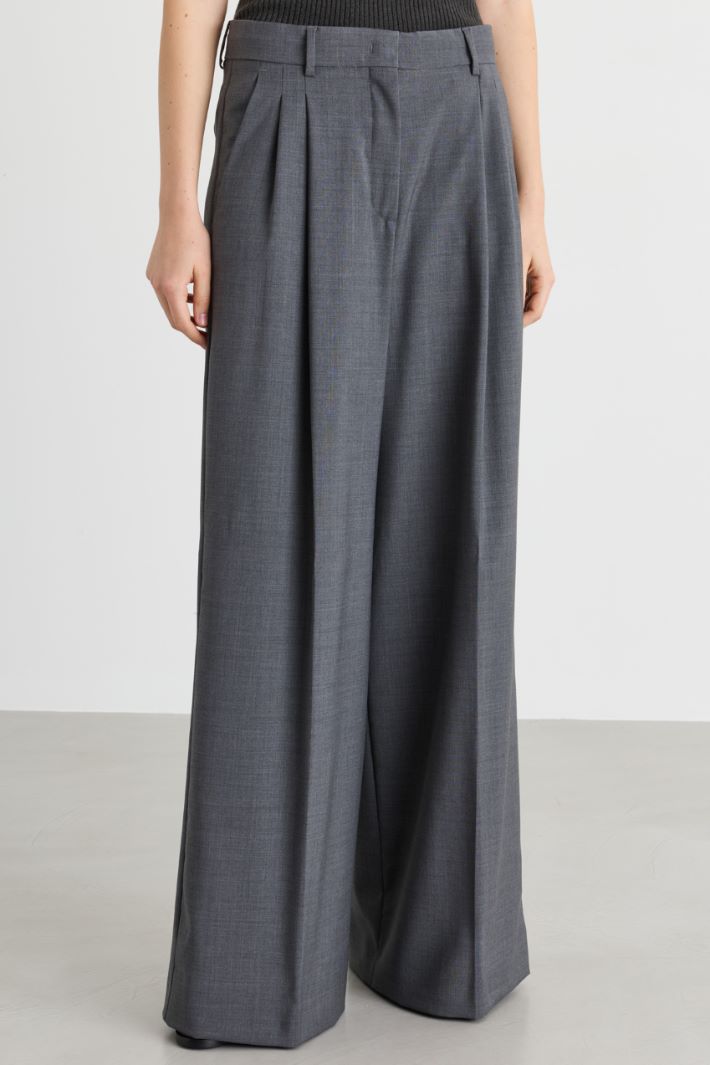 Pantalon ample à pinces - GRIS - Intrend - 2