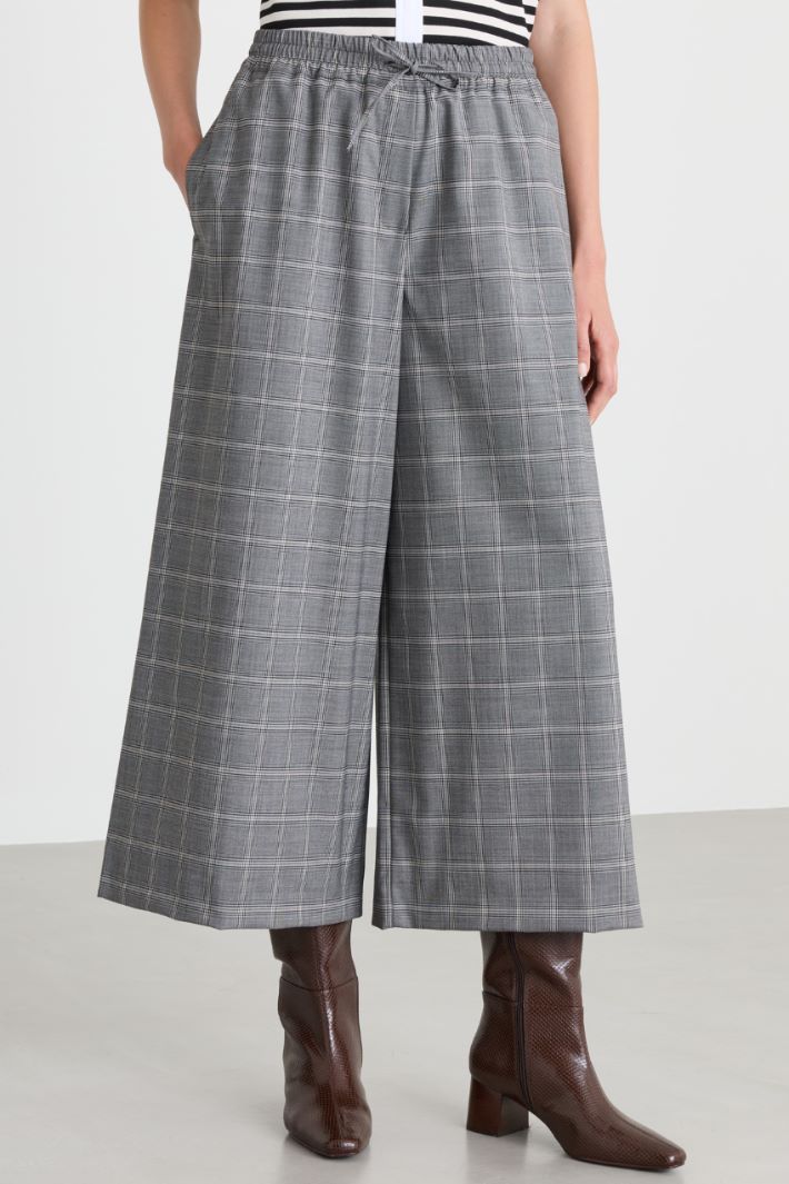 Cropped-Hose mit Glencheckmuster - GRAU - Intrend - 2