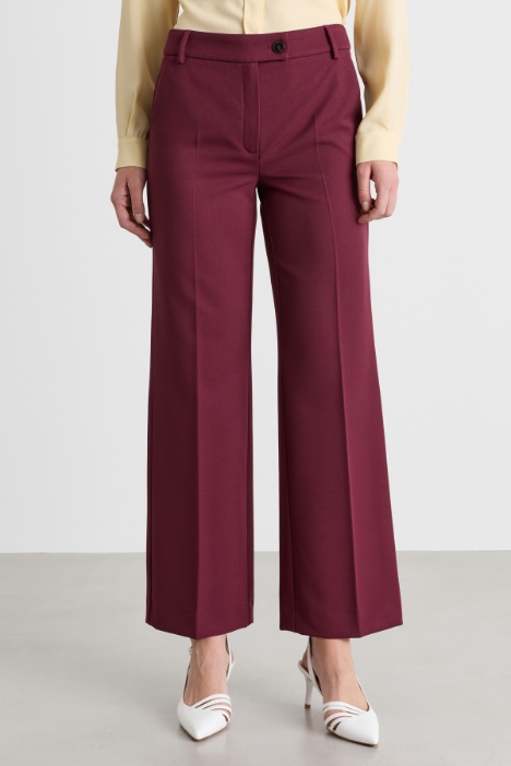 Pantalone dritto in tessuto stretch