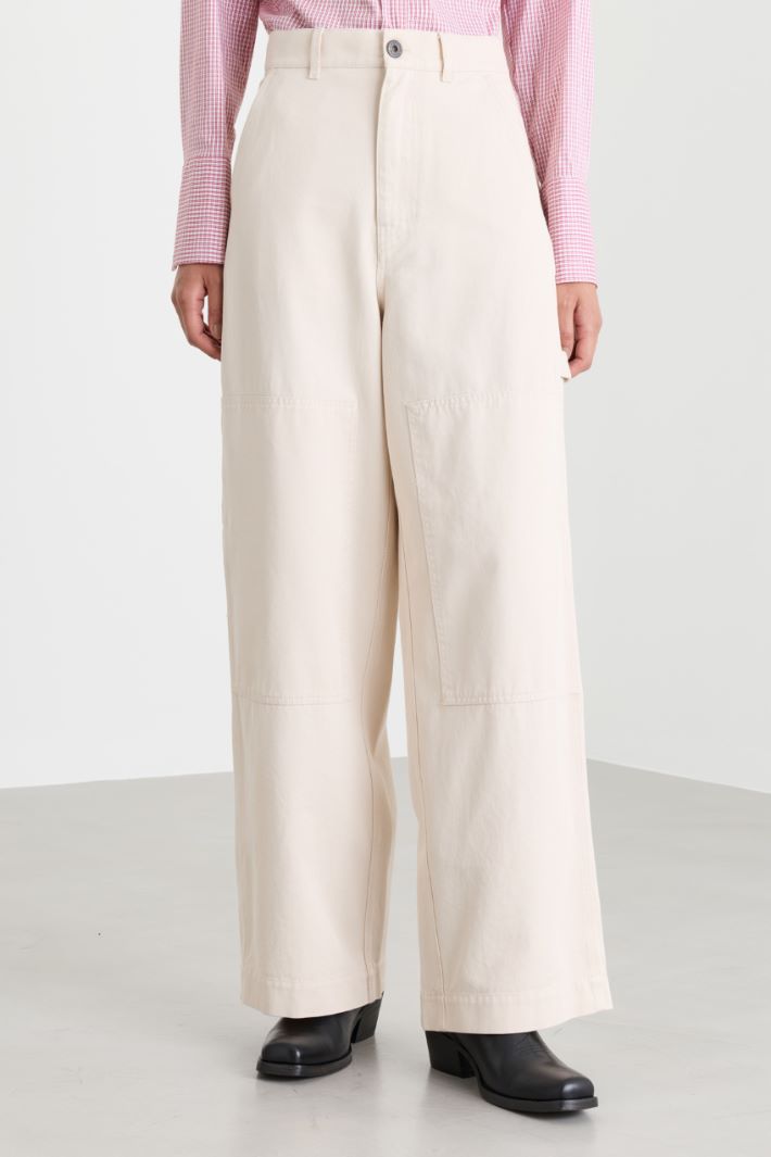 Workwear-Hose aus Drill - WEISS - Intrend - 2