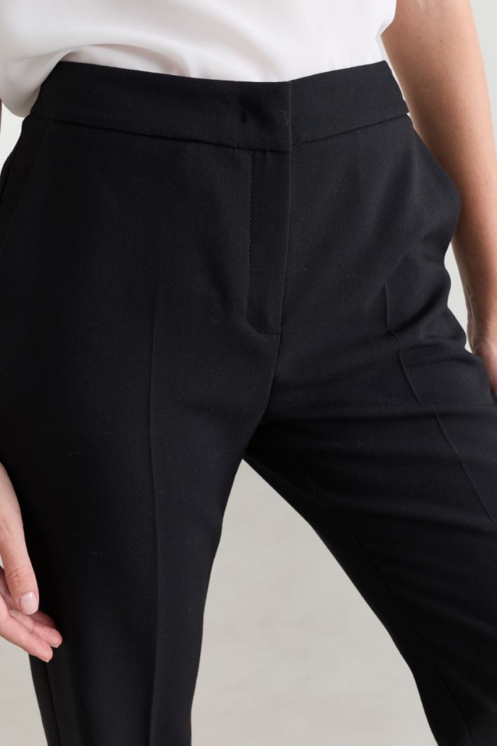 Flared stretch trousers - BLACK - Intrend - 3