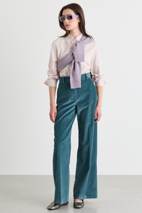 Pantalone ampio in velluto a coste - Intrend
