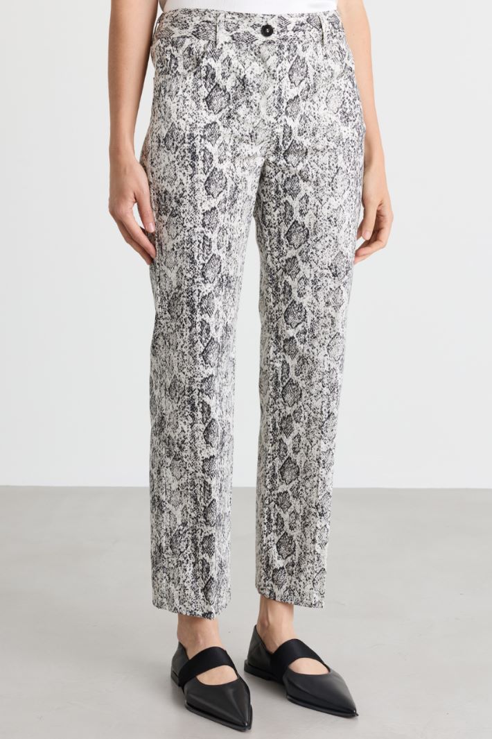 Straight-leg stretch gabardine trousers - ANIMAL - Intrend - 2