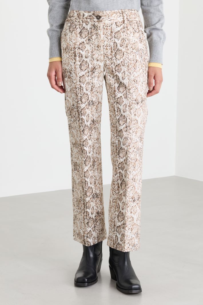 Straight-leg stretch gabardine trousers - ANIMAL - Intrend - 2