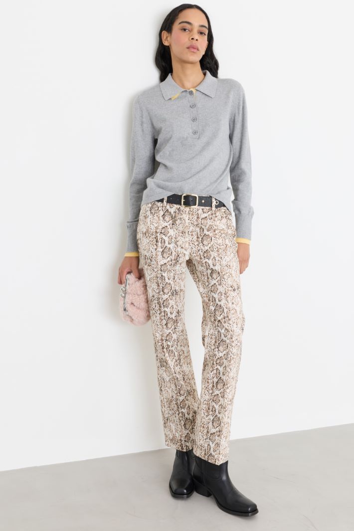 Straight-leg stretch gabardine trousers - ANIMAL - Intrend