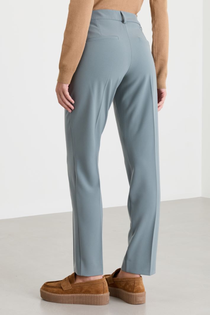 Slim-fit chino trousers - LIGHT BLUE - Intrend - 4