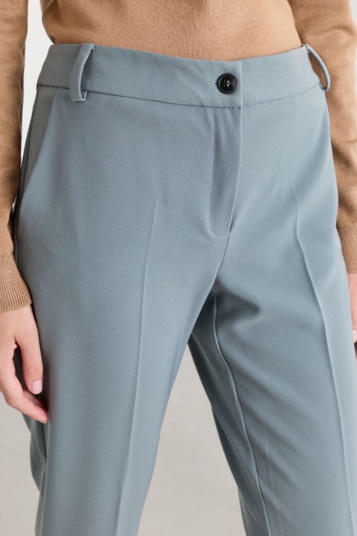 Slim-fit chino trousers - LIGHT BLUE - Intrend - 3