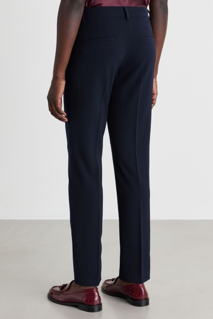 Slim-fit chino trousers - BLUE - Intrend - 4