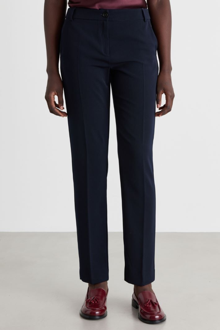 Slim-fit chino trousers - BLUE - Intrend - 2