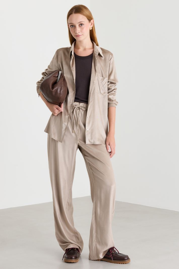 Needlecord trousers - GREY - Intrend