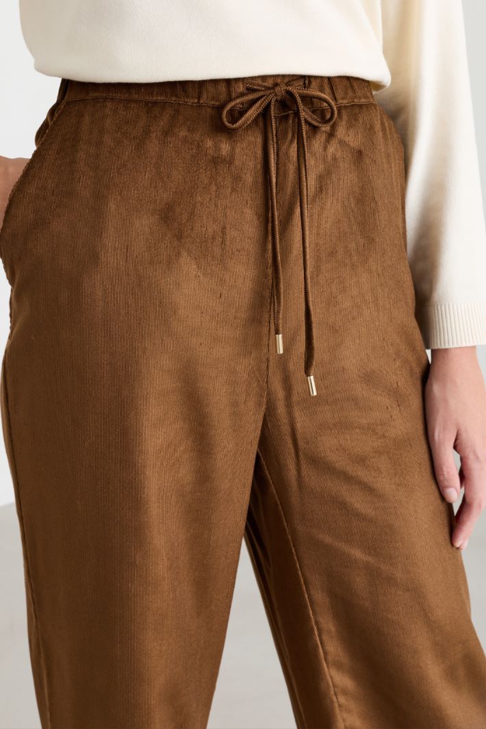 Needlecord trousers - BROWN - Intrend - 3