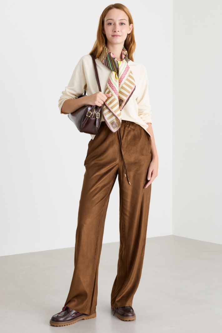 Needlecord trousers - BROWN - Intrend