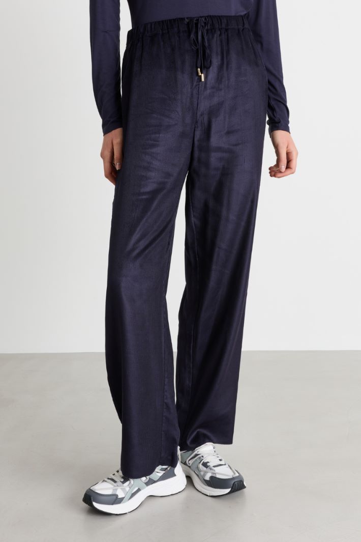Pantalone in velluto a coste - BLU - Intrend - 2
