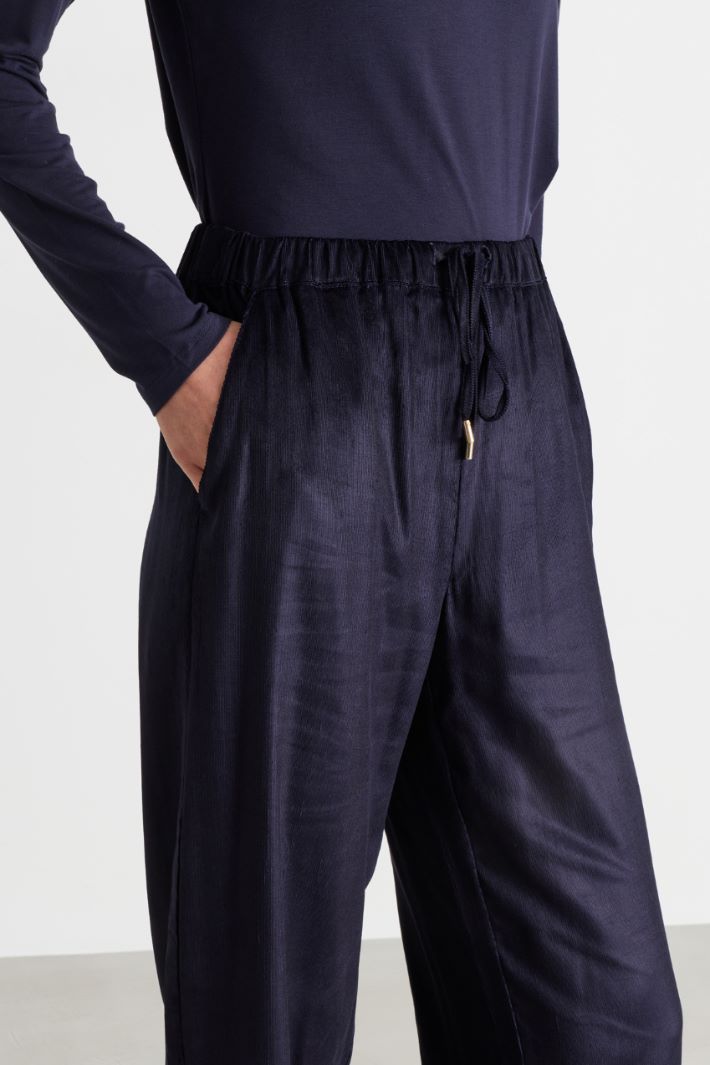Pantalone in velluto a coste - BLU - Intrend - 3