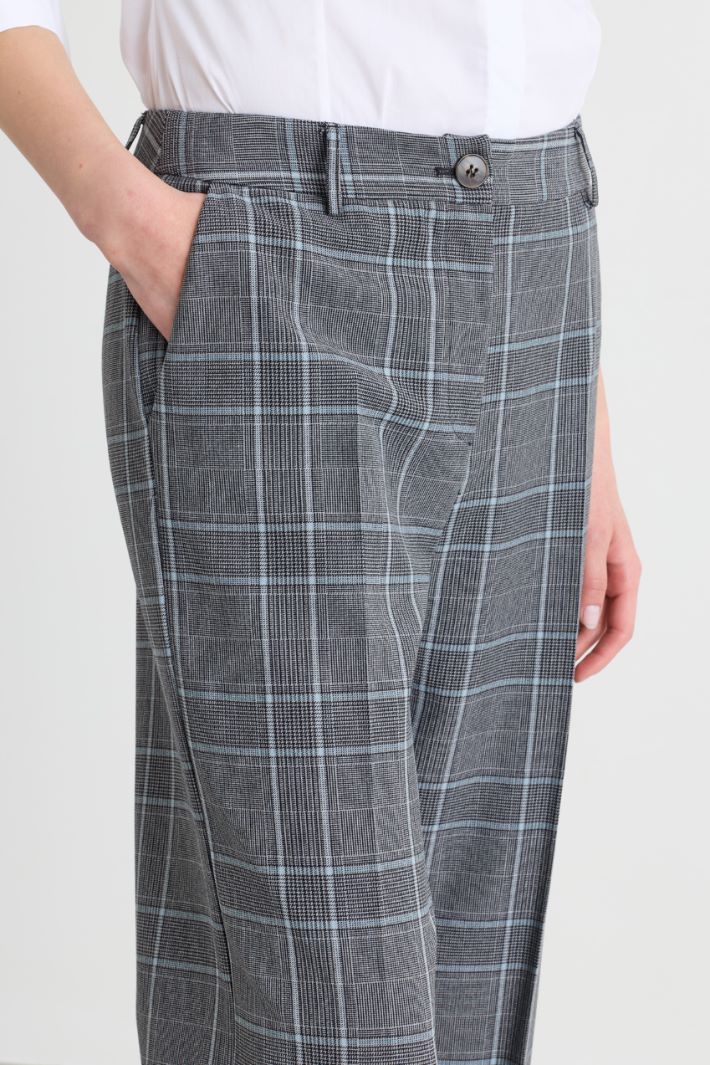 Stretch gabardine trousers - GREY LIGHT BLUE - Intrend - 3