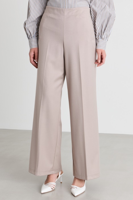 Pantalone in flanella stretch