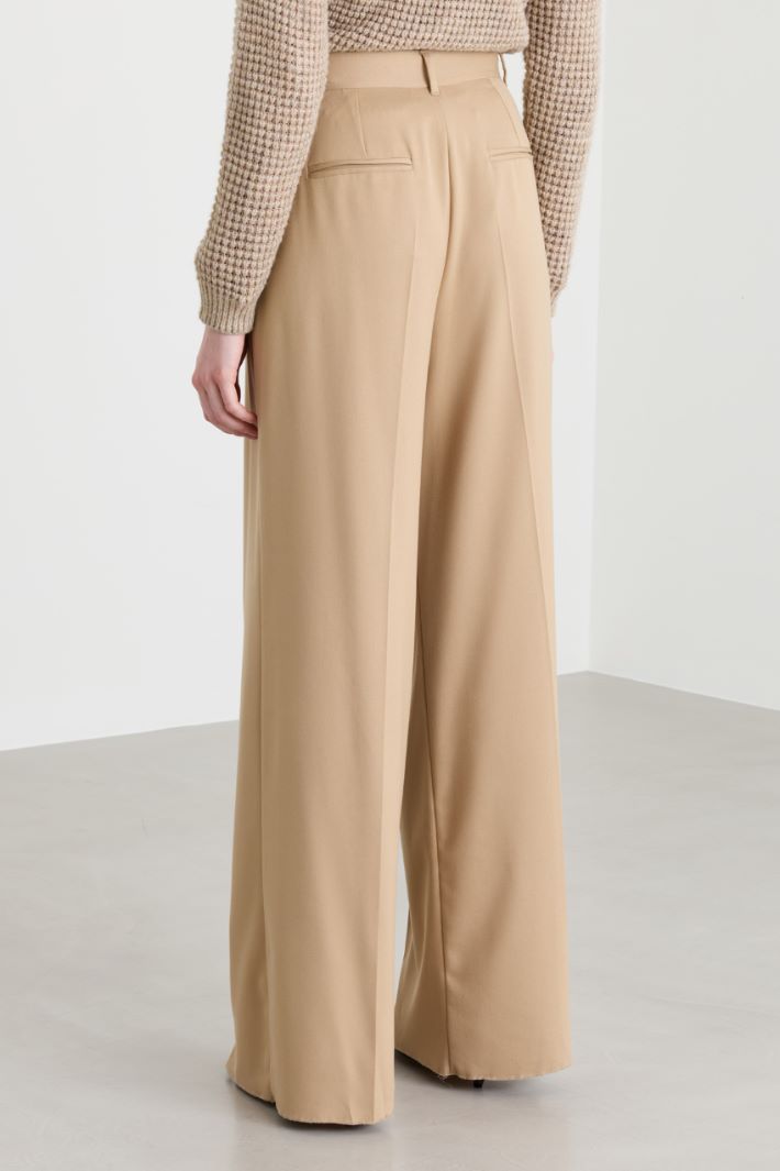 Pantalon ample à rayures tennis - BEIGE - Intrend - 4