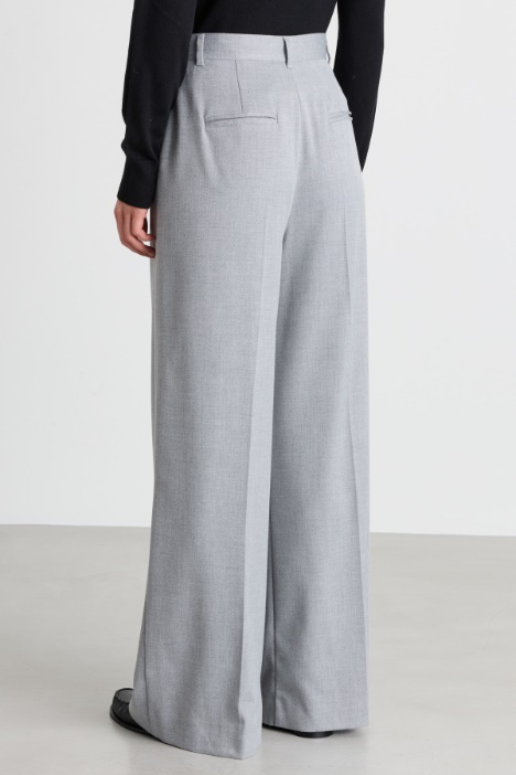 Pantalone ampio in viscosa stretch