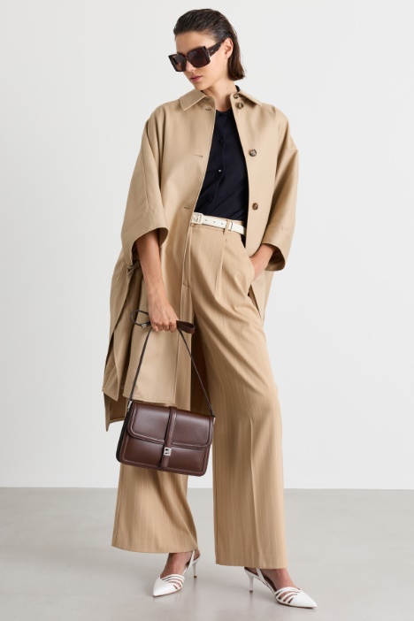 Pinstripe wide-leg trousers - Intrend