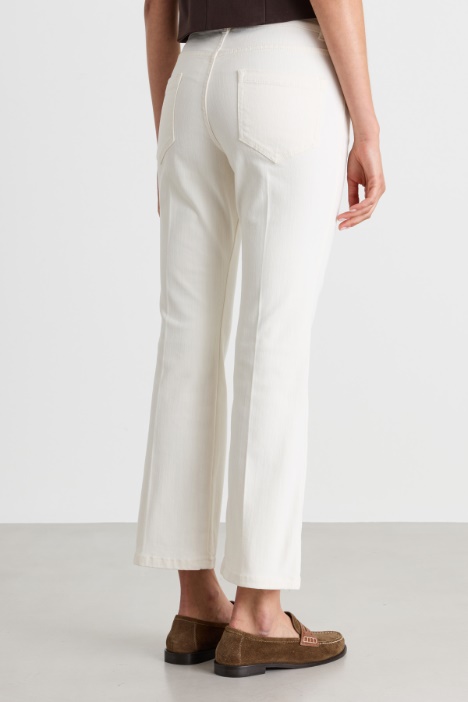 Pantalone flare in twill