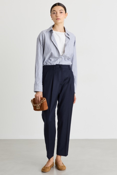 Flannel cigarette trousers - Intrend