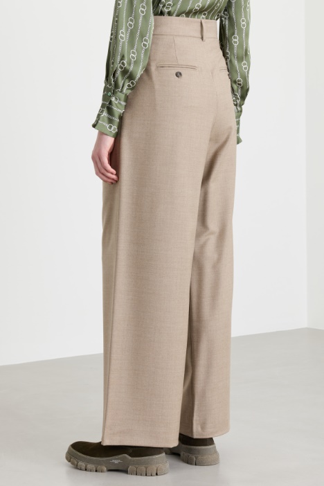 Pantalone palazzo in flanella