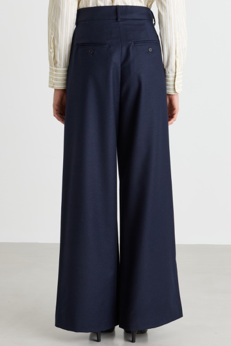 Pantalone palazzo in flanella