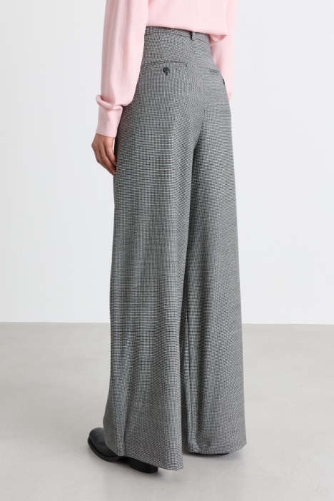Pantalone palazzo in flanella