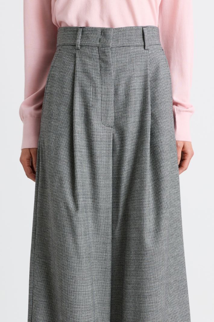 Flannel palazzo trousers - GREY - Intrend - 2