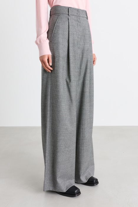 Pantalone palazzo in flanella