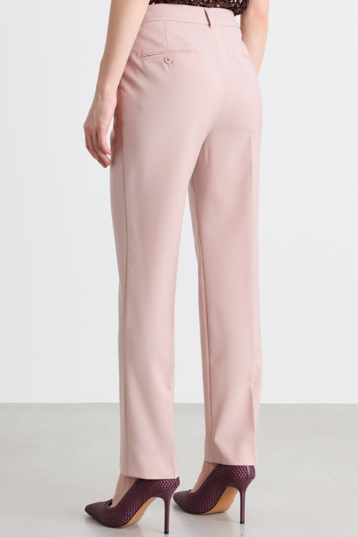 Pantalón pitillo de lana - BEIGE - Intrend - 4