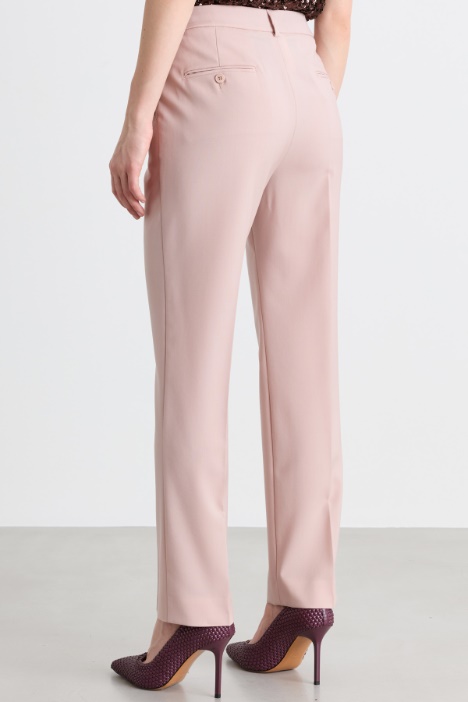 Pantalone a sigaretta in tela di lana