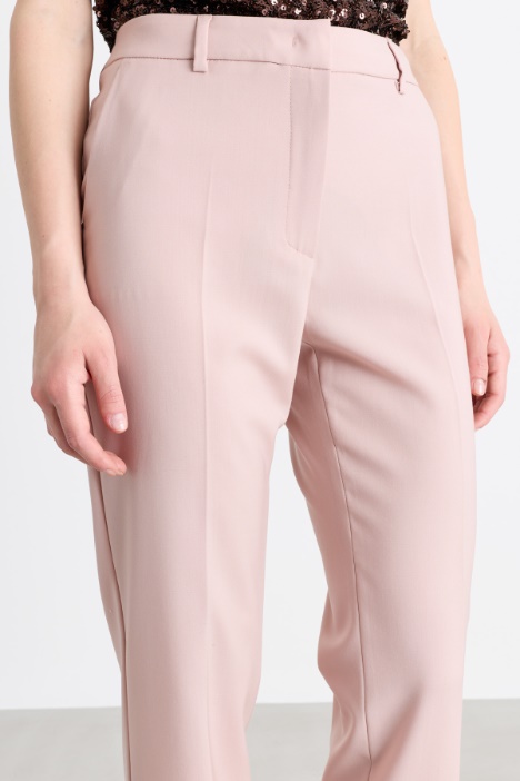 Pantalone a sigaretta in tela di lana