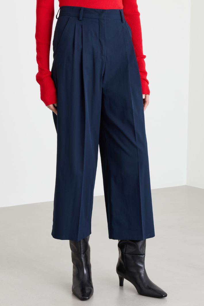 Pleated trousers - BLUE - Intrend - 2