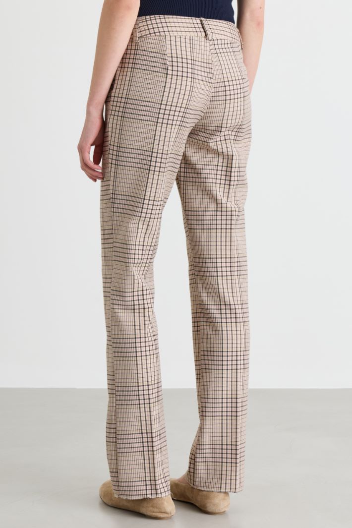 Prince of Wales Check Trousers - PINK BLACK - Intrend - 4