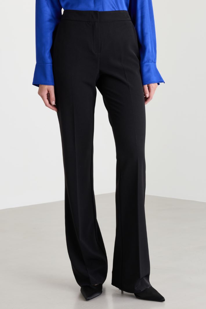 Technical stretch-twill trousers - BLACK - Intrend - 2