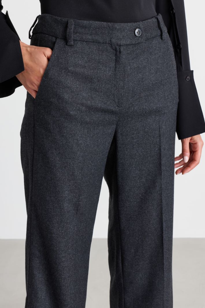 Flannel trousers - GREY - Intrend - 3