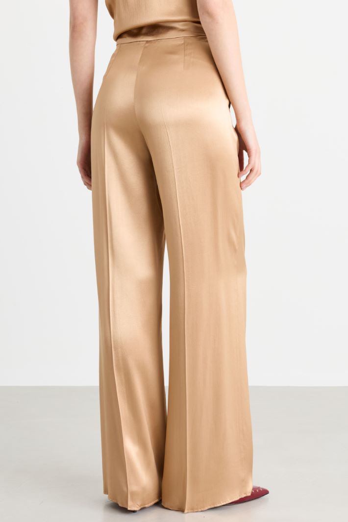Satin trousers - CAMEL - Intrend - 4