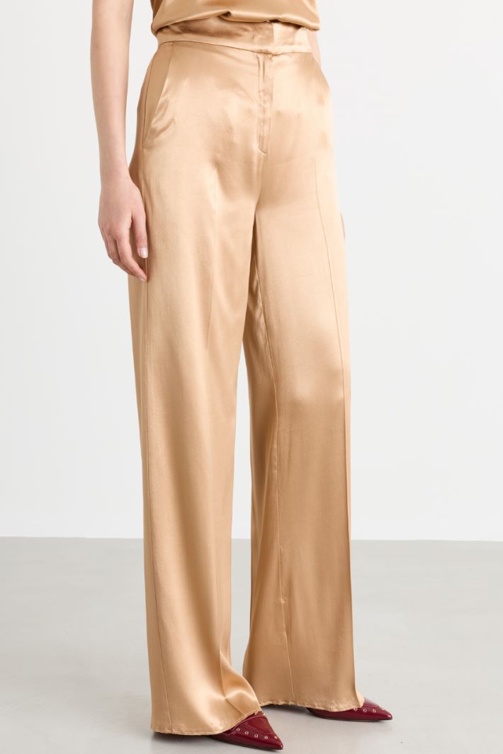 Satin trousers - CAMEL - Intrend - 2
