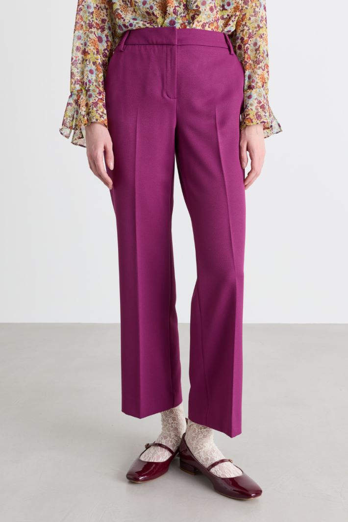 Pantalone slim flare - VIOLA - Intrend - 2