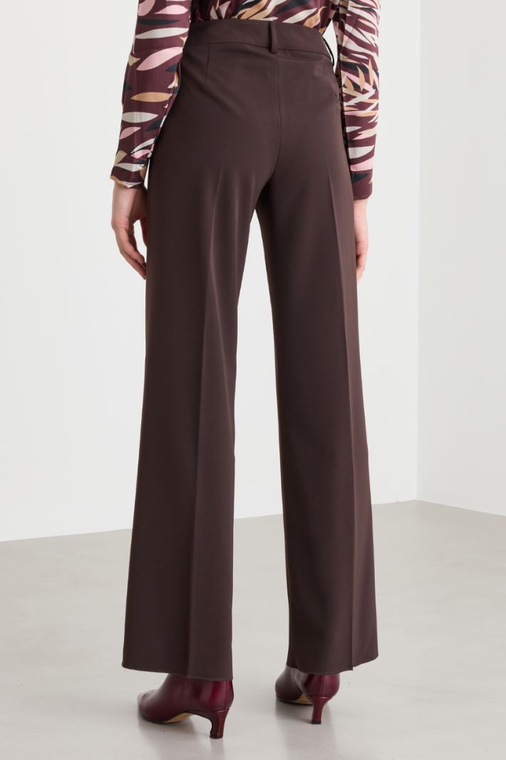 Pantalone stretch dritto - MARRONE - Intrend - 4
