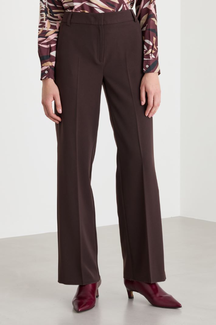 Pantalone stretch dritto - MARRONE - Intrend - 2