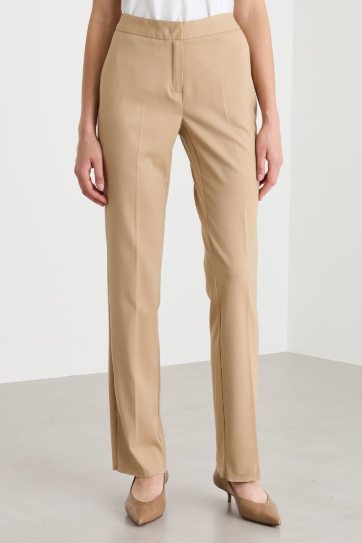 Pantalone dritto in flanella - CAMMELLO - Intrend - 2
