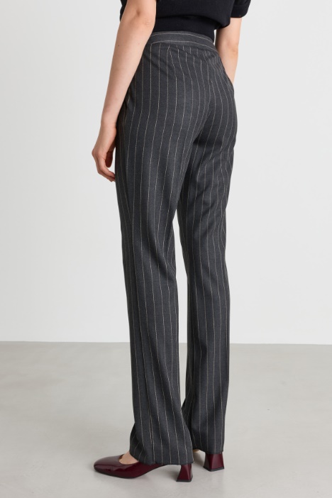 Pantalone dritto in flanella