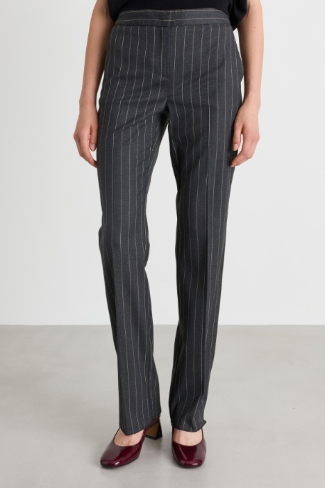 Pantalone dritto in flanella