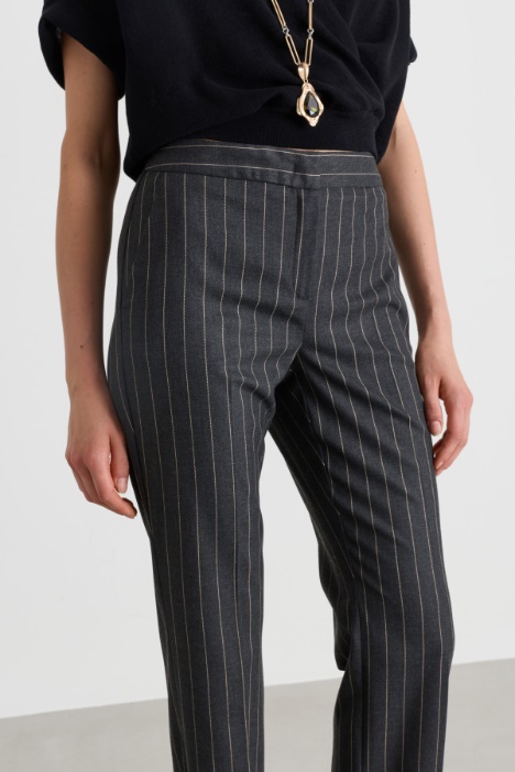Pantalone dritto in flanella