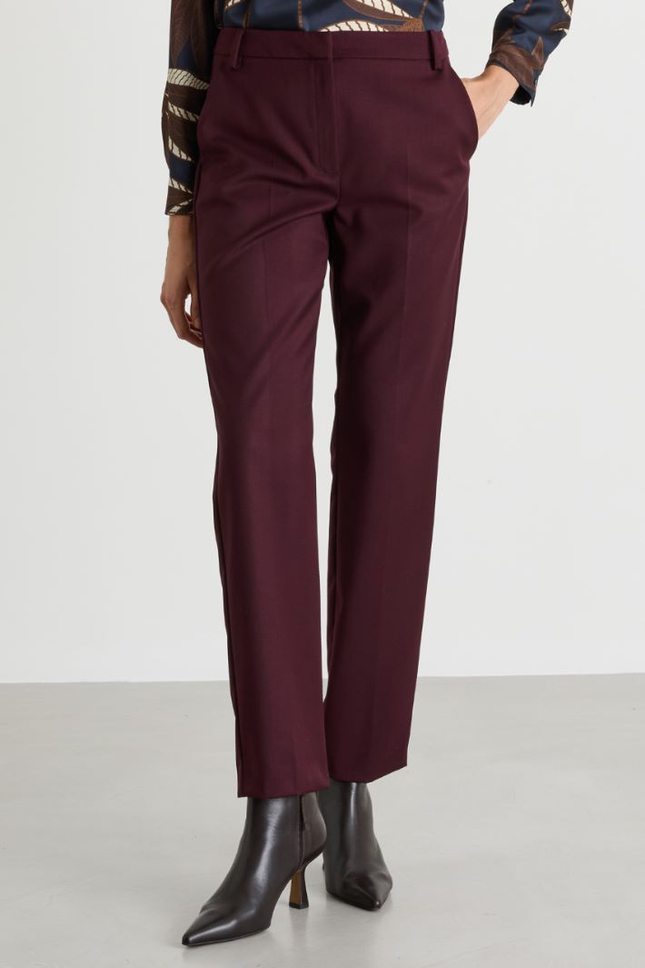 Flannel trousers - BORDEAUX - Intrend - 2