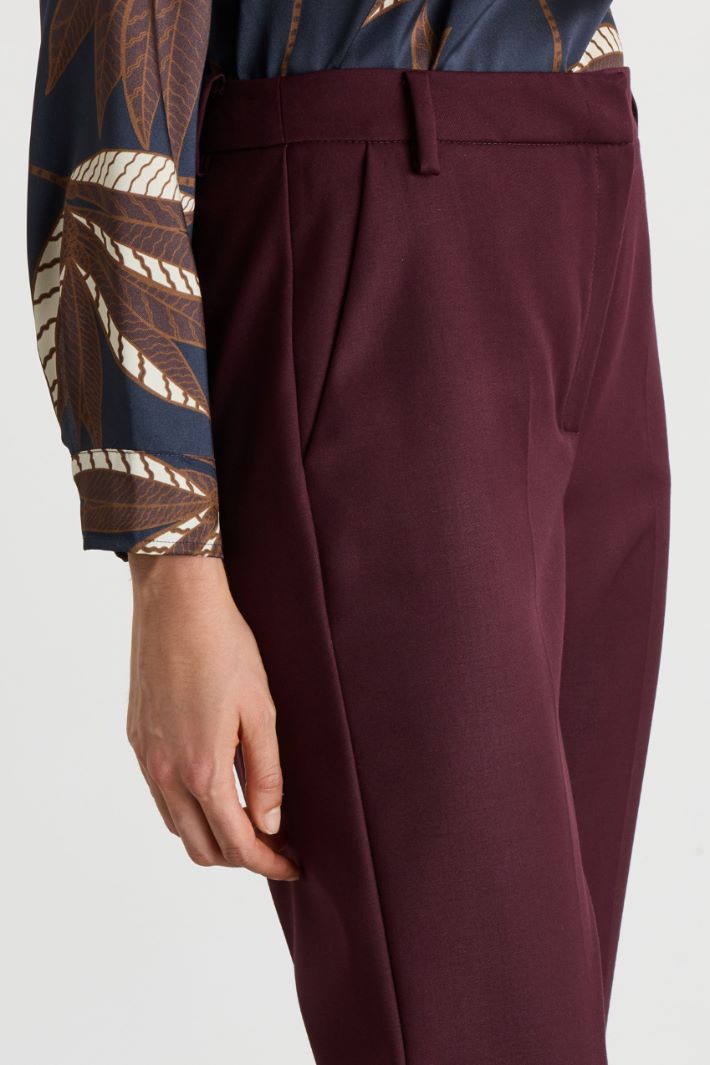 Flannel trousers - BORDEAUX - Intrend - 3